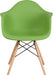 Alonza Series Green Plastic Chair with Wooden Legs