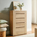 5 Drawer Dresser for Bedroom, 48" Tall Dresser Chest of Drawers with Thick Wood Design, Handleless, Modern Bedroom Dresser, Storage Organizer for Living Room/Entryway, Natural Oak