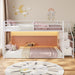 White Twin Over Twin Bunk Bed IntegratedStorageDrawers