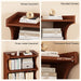 Book Shelf, 54-Inch Tall Bookcase, 4 Tier Storage, Walnut Wood