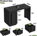 47" Computer Desk with 3 Drawers, Executive Style, Black