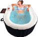 Inflatable Hot Tub Spa | Personal High Powered Jetted Bubble | 145 Gallon | Black and White