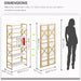 Five Tier Bookshelf White Gold UltraFinish Coatings