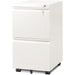 White Mobile Filing Cabinet with Lock & Drawers