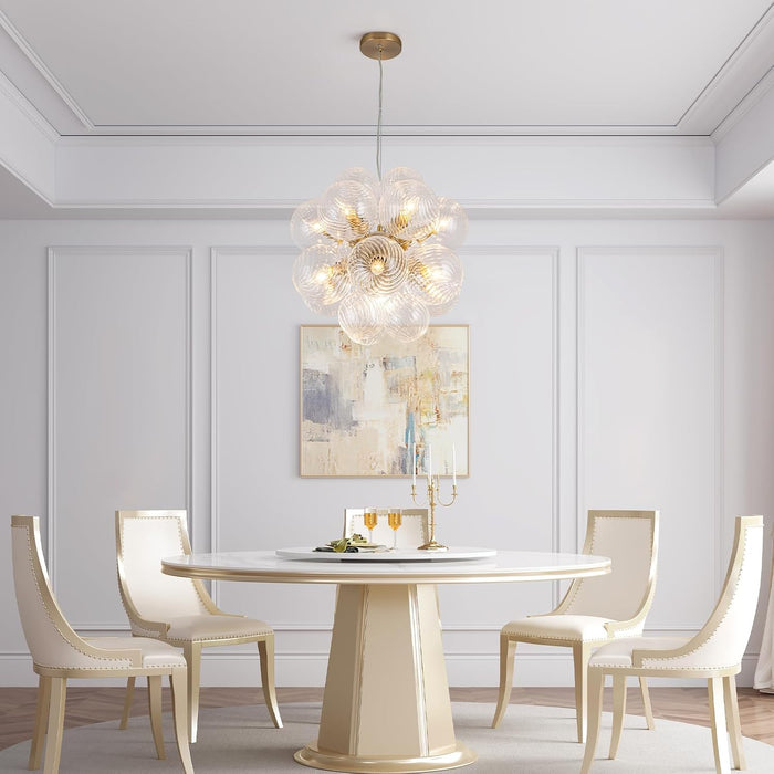 12 Light Bubble Globe Chandelier Dimmable Illumination