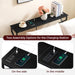 44.9" Sofa Table, 9.4" Narrow Console Table with Charging Station, Couch Table behind Sofa with Outlet, Entryway Table with Display Shelf, Living Room, Black CTHB113E01