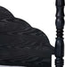 Martino Four-Poster Platform Bed Black Queen
