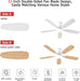 52Inch Ceiling Fans with Lights, Low Profile White Ceiling Fan with Light and Remote/App Control, DC Reversible Motor, Noiseless, Flush Mount Ceiling Fan for Bedroom Living Room Patios
