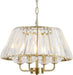 17.7 Inch Gold Crystal Chandelier Contemporary Fixture