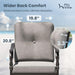 Patio Swivel Chairs, Metal Armchairs W/Cushions, 2PCS