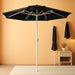 10Ft 3-Tier Patio Umbrella White Pole, Outdoor Market Umbrella with Push Button Tilt and Crank Lift, Steel Pole Umbrella for Backyard Patio Pool Outdoor Shade