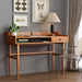 Vintage-Style Desk with Scandinavian Flair, Computer or Laptop Desk, Writing Desk with Drawer and Open Storage Cubby, Small Space Dressing Table