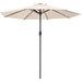 10Ft Patio Market Umbrella Outdoor Shade with Push Tilt and Crank Lift 8 Ribs, Beige