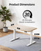 Electric Height Adjustable Standing Desk 47.2×23.6 Inch, Sit Stand Desk with Splice Board, Memory Controller, White Frame & Maple Top Computer Workstation for Home Office