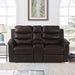 67" Brown Recliner Loveseat - Manual