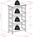 Studio 3-Tier Bookshelf, Honey Pine, 42"