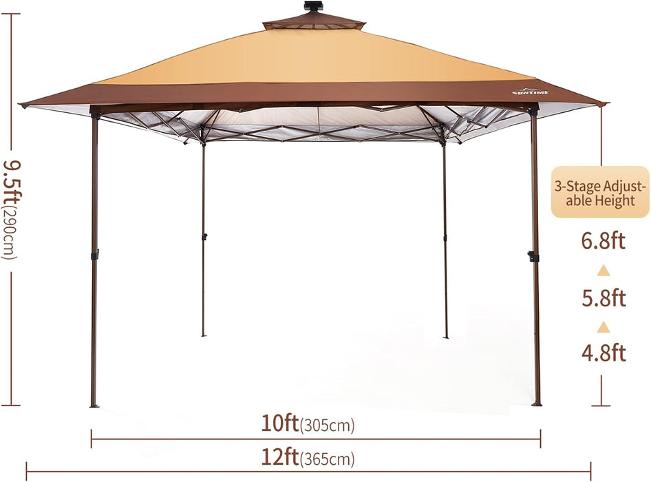Instant Pop Up Gazebo Canopy 10x10 AllWeatherDurable