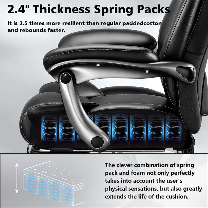 600Lbs Big and Tall Reclinging Office Chair ,Heavy Duty Computer Desk Chair