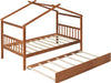 PremiumWood Walnut Twin Playhouse Bed With Trundle
