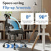 Ergonomic Office Chair, Flip-Up Armrest, Mesh Back PU Leather Seat