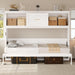Twin Murphy Bed With MultiCompartmental Storage White