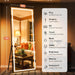79" X 32" Full Length Mirror with Lights, Large LED Lighted Floor Standing Body Mirror, Dimmable & 3 Color Lighting for Bedroom, Cloakroom, Dressing Room, Tempered Glass, Black Frame