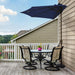 9 Ft Half Outdoor Patio Umbrella W/Crank, Navy