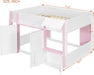 Fullsize Loft Bed With Expanded Storage PinkFinish