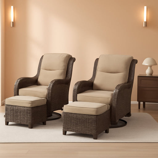 Luxury Outdoor Patio Furniture Set with 6-Inch Thick Cushions