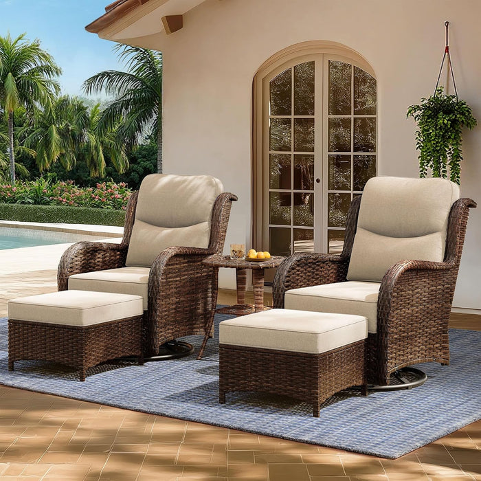 Luxury Outdoor Patio Furniture Set with 6-Inch Thick Cushions