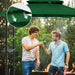 8'X 5' Grill Gazebo Shelter, Double Tier Outdoor BBQ Gazebo Canopy with LED Light(Forest Green)