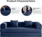 Five In One Transformable Upholstered Navy SofaBed