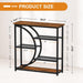 Entryway Table, Narrow Console Table, Industrial Sofa Table with 5 Tier Storage Shelves, Entrance Table for Hallway, behind the Couch, Living Room, Foyer