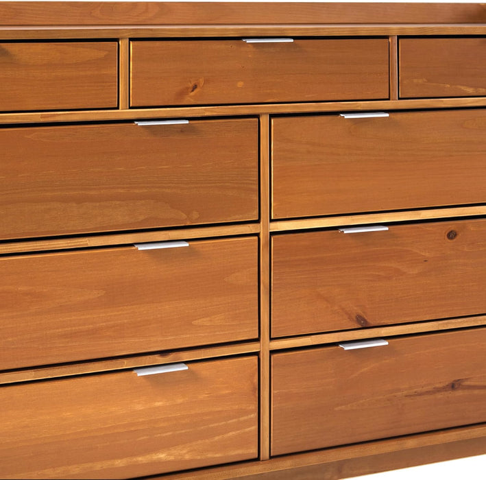 Blythe Nine-Drawer Tray-Top Dresser 60-Inch Caramel