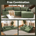 106 Inch Emerald Corduroy Luxurious Sectional Sofa