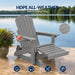 Adirondack Glider Chairs Set of 2,With Retractable Ottoman,Adjustable Back