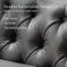 84Inch FauxLeather SofaBed With MetalLegs Midcentury Upholstered