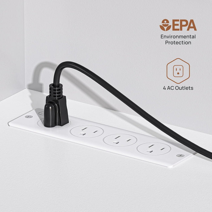 Fireplace TV Stand with Led and Power Outlets, White Entertainment Center with 26" Electric Fireplace for 45/50/55/60/65 Inch Tvs, Modern TV Console with Storage Cabinet for Living Room