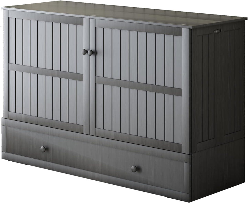 Queen Murphy Bed Cabinet SpaceSavingDesign USB Charging