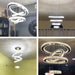 Crystal Ring Pendant Chandelier Cool White Lighting