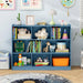 Bright Blue 8 Cube Bookcase Freestanding Multifunctional