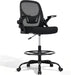 Drafting Chair, Tall Office Chair, Standing Desk Chair, Black，1Pk