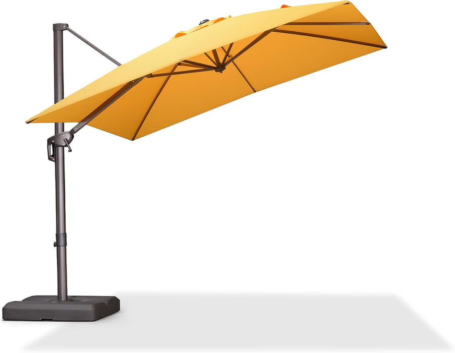 Outdoor Patio Umbrella 9' X 9' All-Aluminum Bronze, Yellow