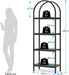 4-Tier Open Bookshelf, 70.8" Wood Bookcase Storage Shelves with Metal Frame, Freestanding Display Rack Tall Shelving Unit for Office, Bedroom, Living Room, Easy Assembly (Black, 1PC)