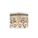 Luxury Ceiling Light Flush Mount Fixture Brushed Nickel 15 1/4" Wide Crystal Droplets for Bedroom Hallway