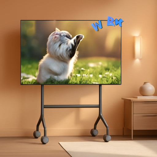 NB Mobile TV Cart, UL Listed, Rolling TV Stand with Wheels for 65-90 Inch LCD OLED Flat Panel Screen TV or Smart Board, Load up to 150 Lbs, Max VESA 900X600Mm P100