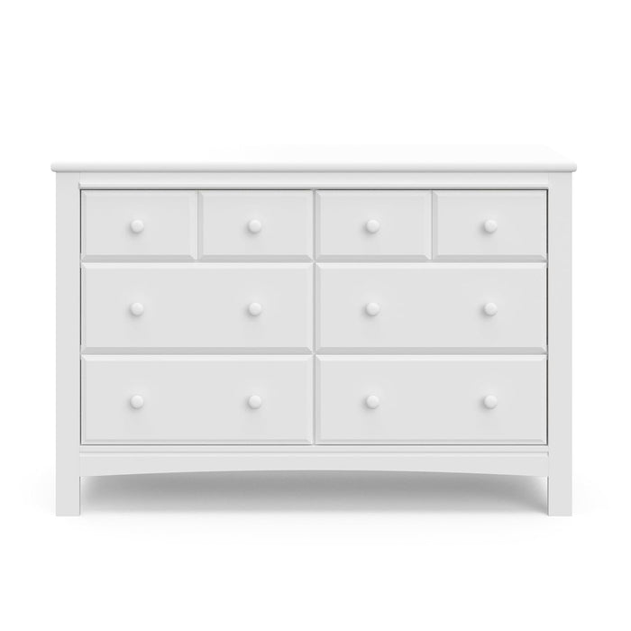 Benton 6 Drawer Double Dresser (White) – Easy New Assembly Process, Universal Design, Durable Steel Hardware and Euro-Glide Drawers with Safety Stops, Coordinates with Any Nursery