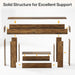63" Console Table, Farmhouse 2-Tier Entryway Table with U-Shaped Base, Narrow Long Wood Sofa Table behind Couch Table for Living Room, Hallway, Foyer, Vintage Brown