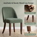 Dining Chairs Set of 4, Upholstered Wooden Kitchen Chairs, Green