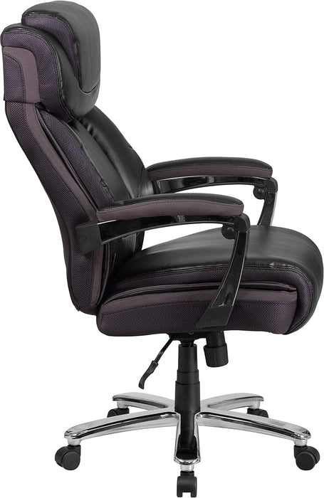 Hercules Series High-Back Swivel Leathersoft Office Chair, Ergonomic Executive Chair with Headrest and Adjustable Height, Black